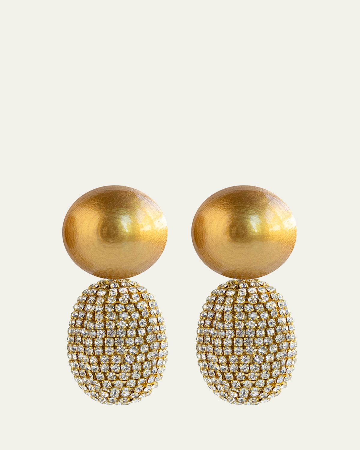 Saule Label Selena Clip-On Earrings in Golden Dusk