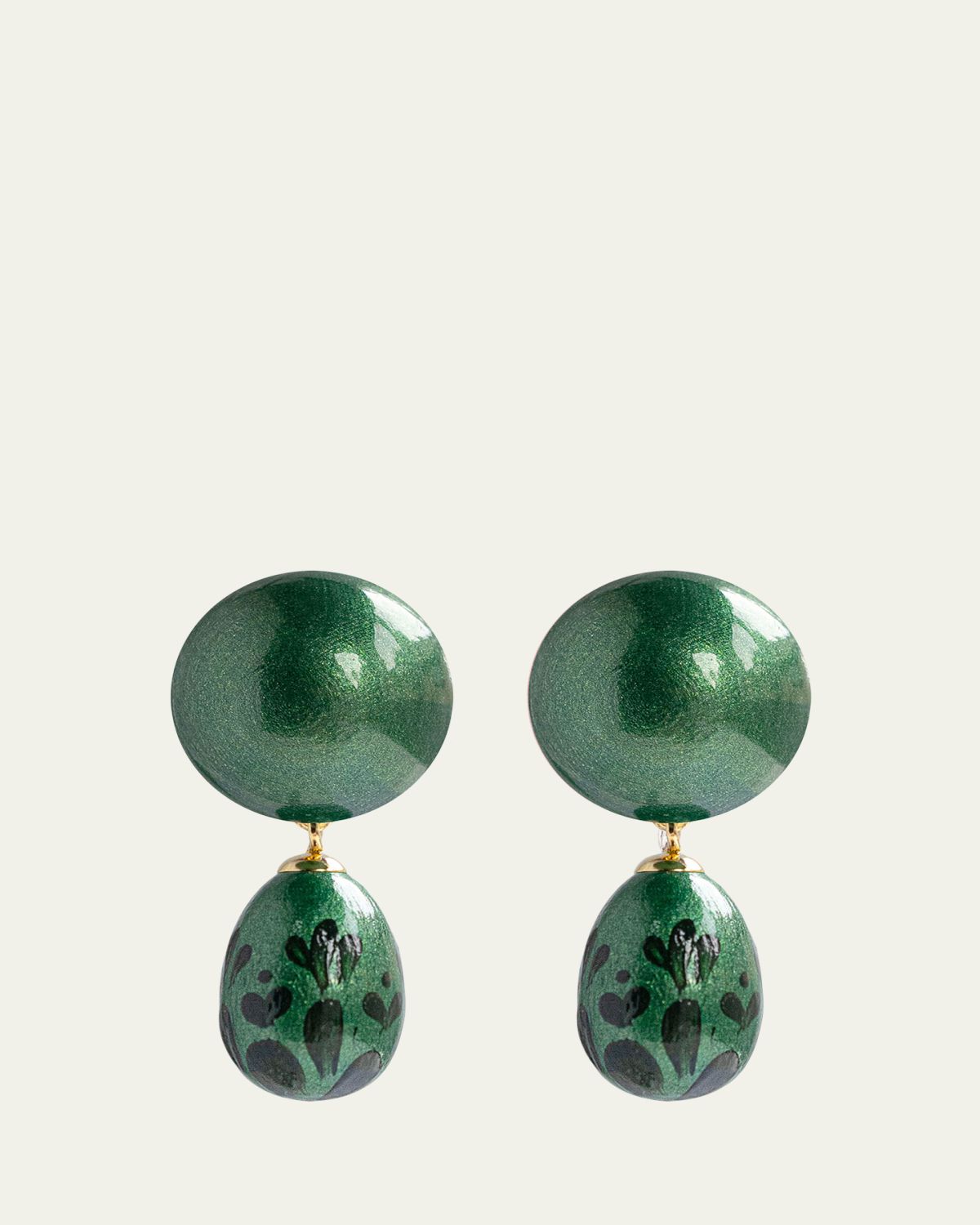Saule Label Calista Earrings in Temple Jade