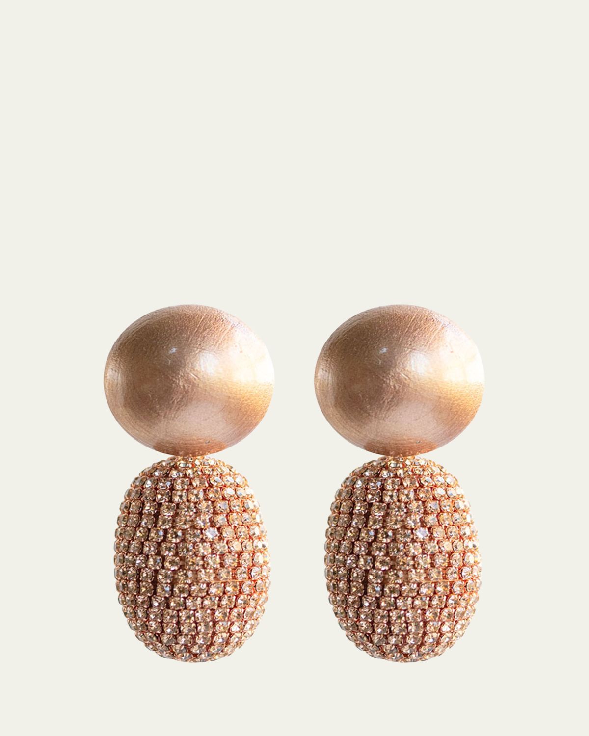 Saule Label Selena Clip-On Earrings in Peach Sorbet