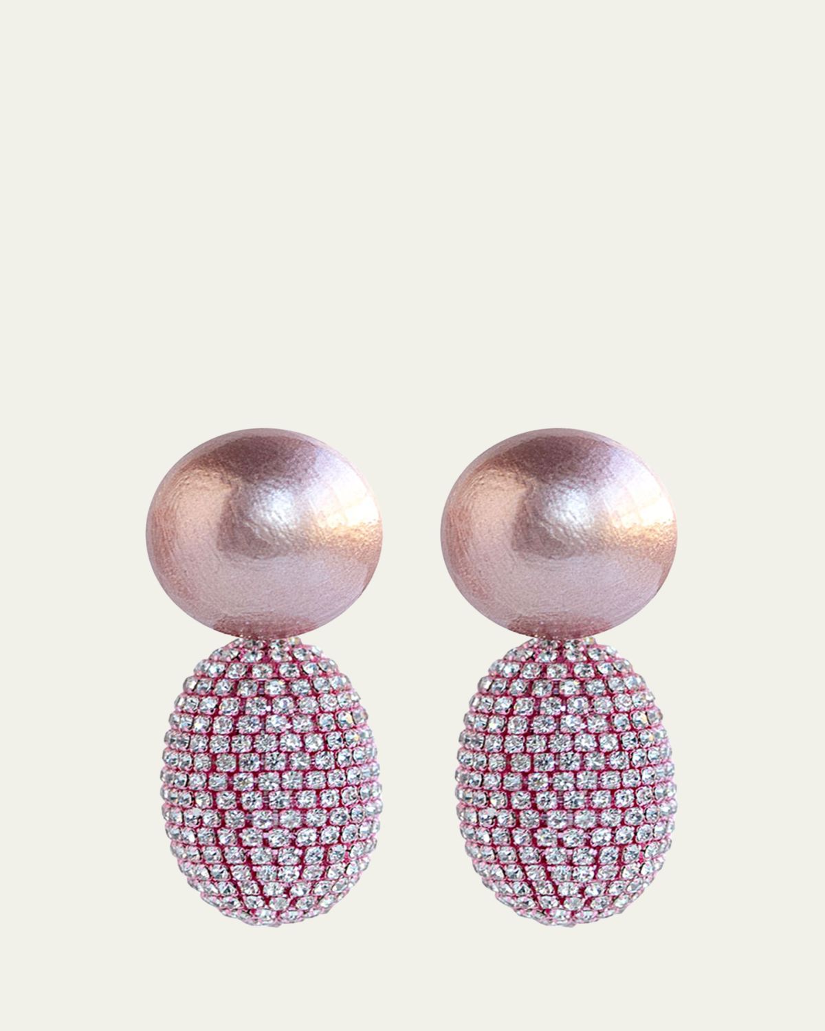 Saule Label Selena Clip-On Earrings in Ashen Rose