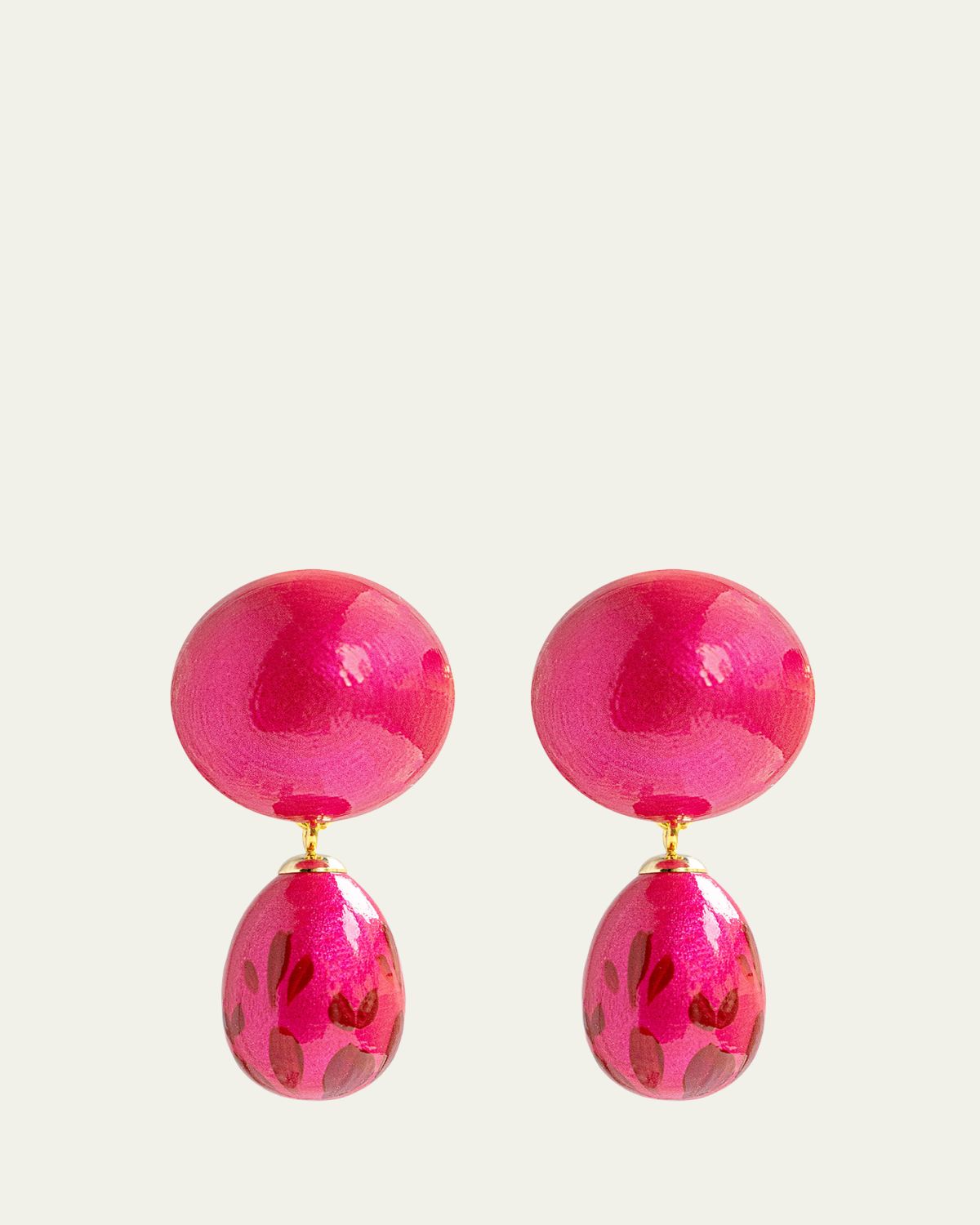 Saule Label Calista Earrings in Rosso Divine