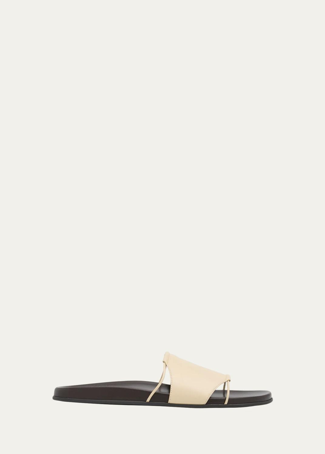Vivienne Flat Leather Slide Sandals Vivienne Flat Leather Slide Sandals