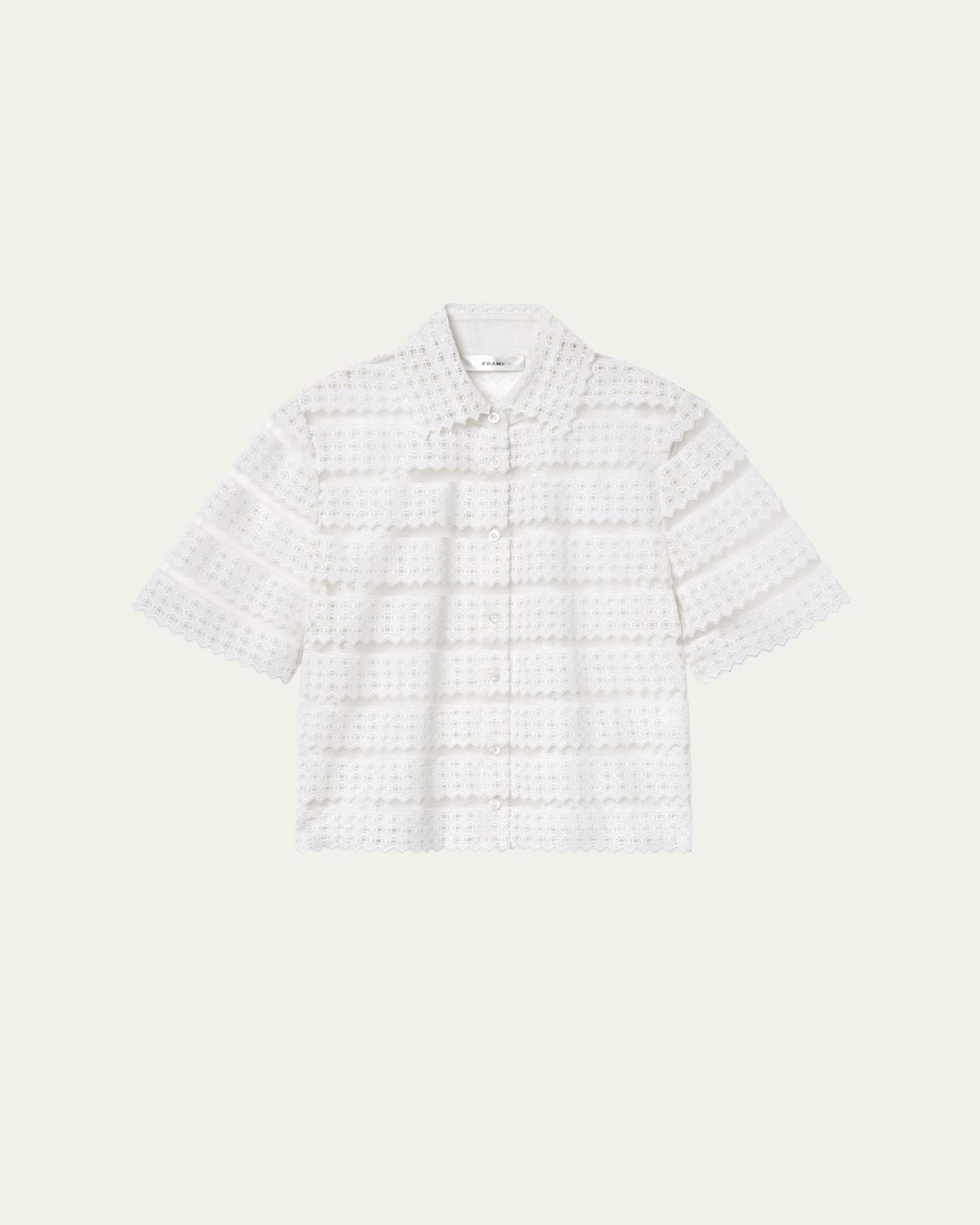 FRAME The Lattice Crochet Blouse