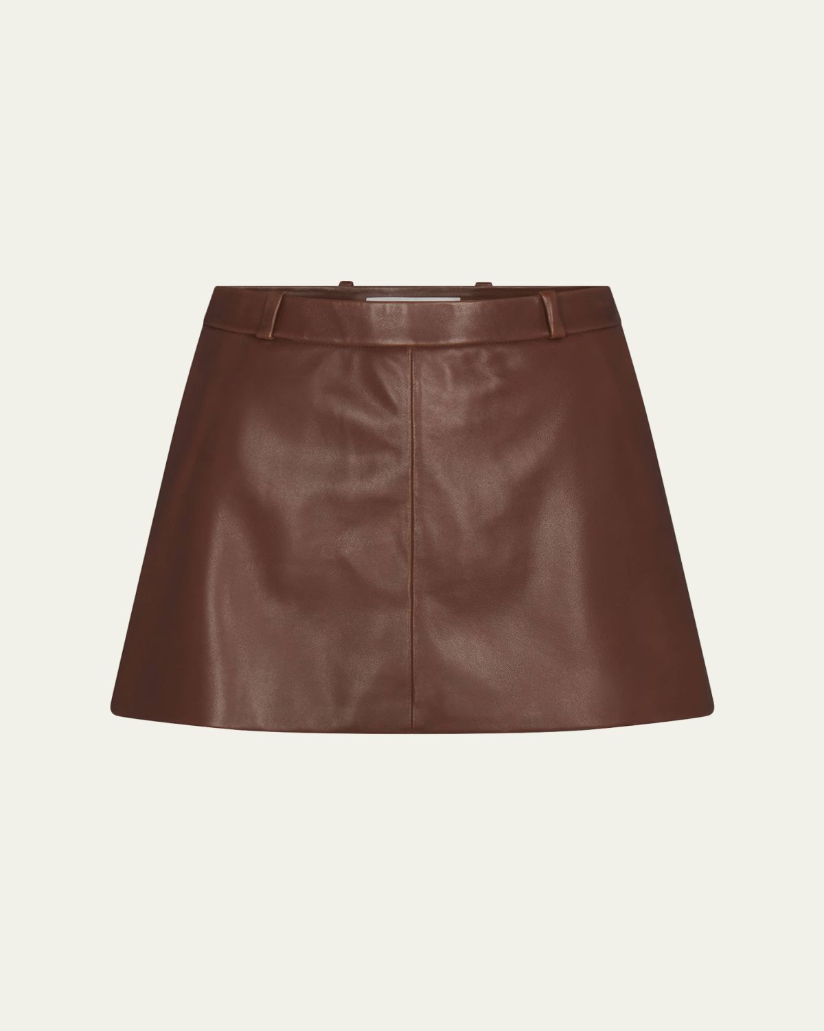 FRAME The Leather Mini Skirt