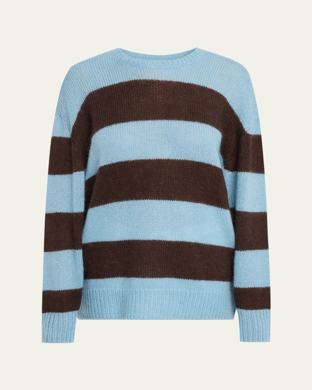 FRAME The Fuzzy Stripe Crewneck Sweater