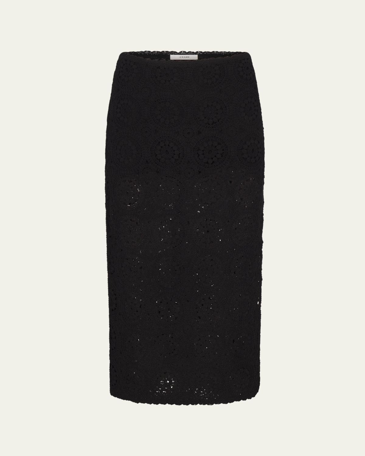 FRAME The Crochet Midi Skirt