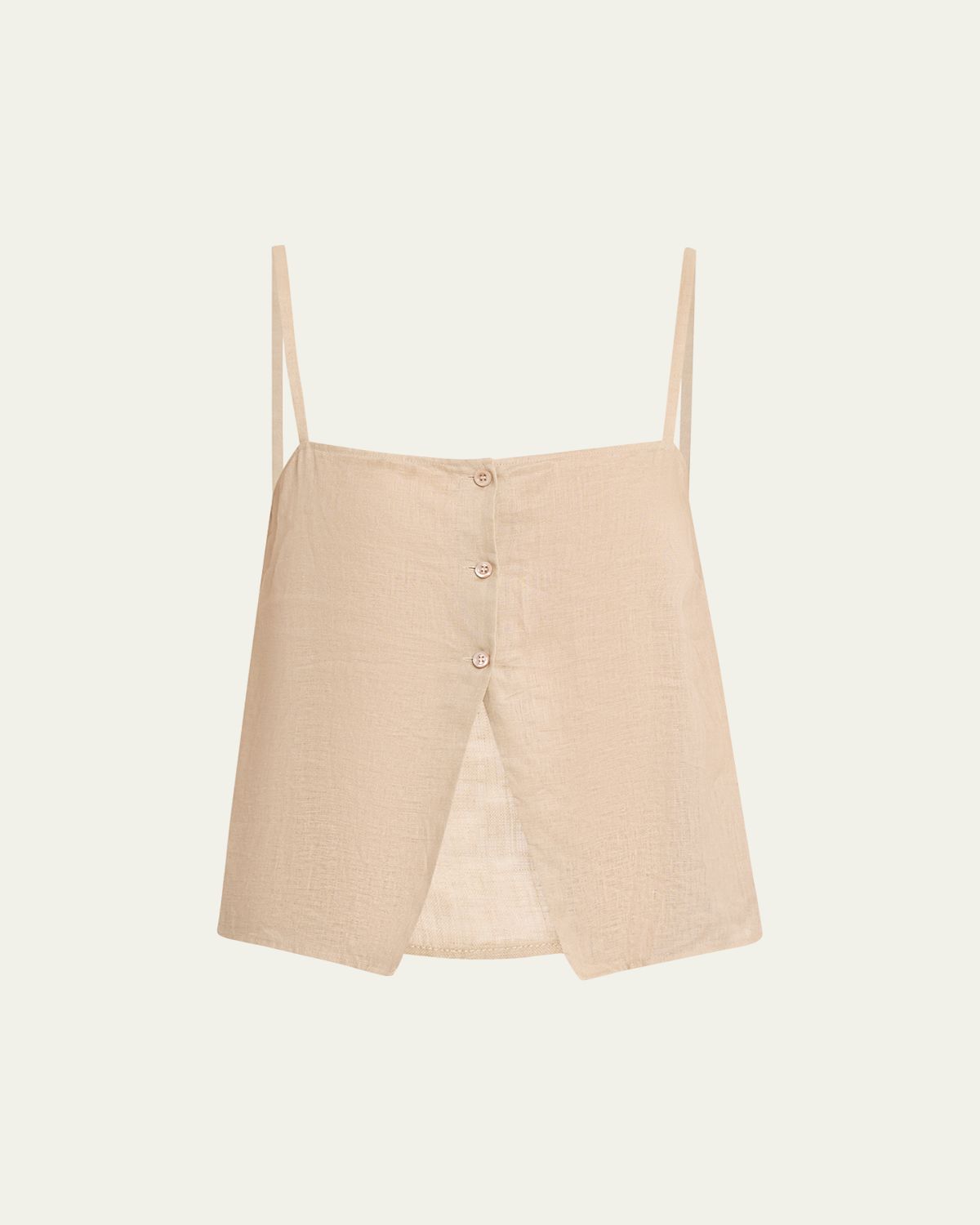 FRAME The Linen Button Top