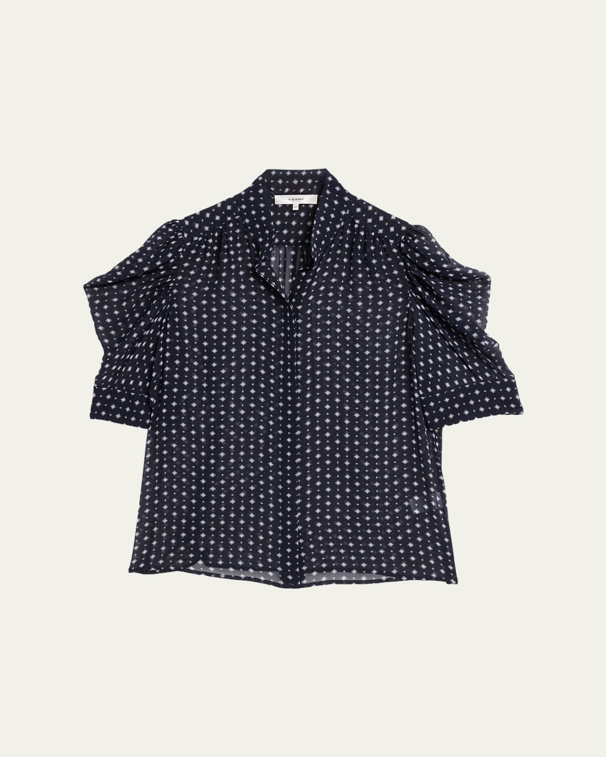 FRAME The Tie Print Gillian Blouse