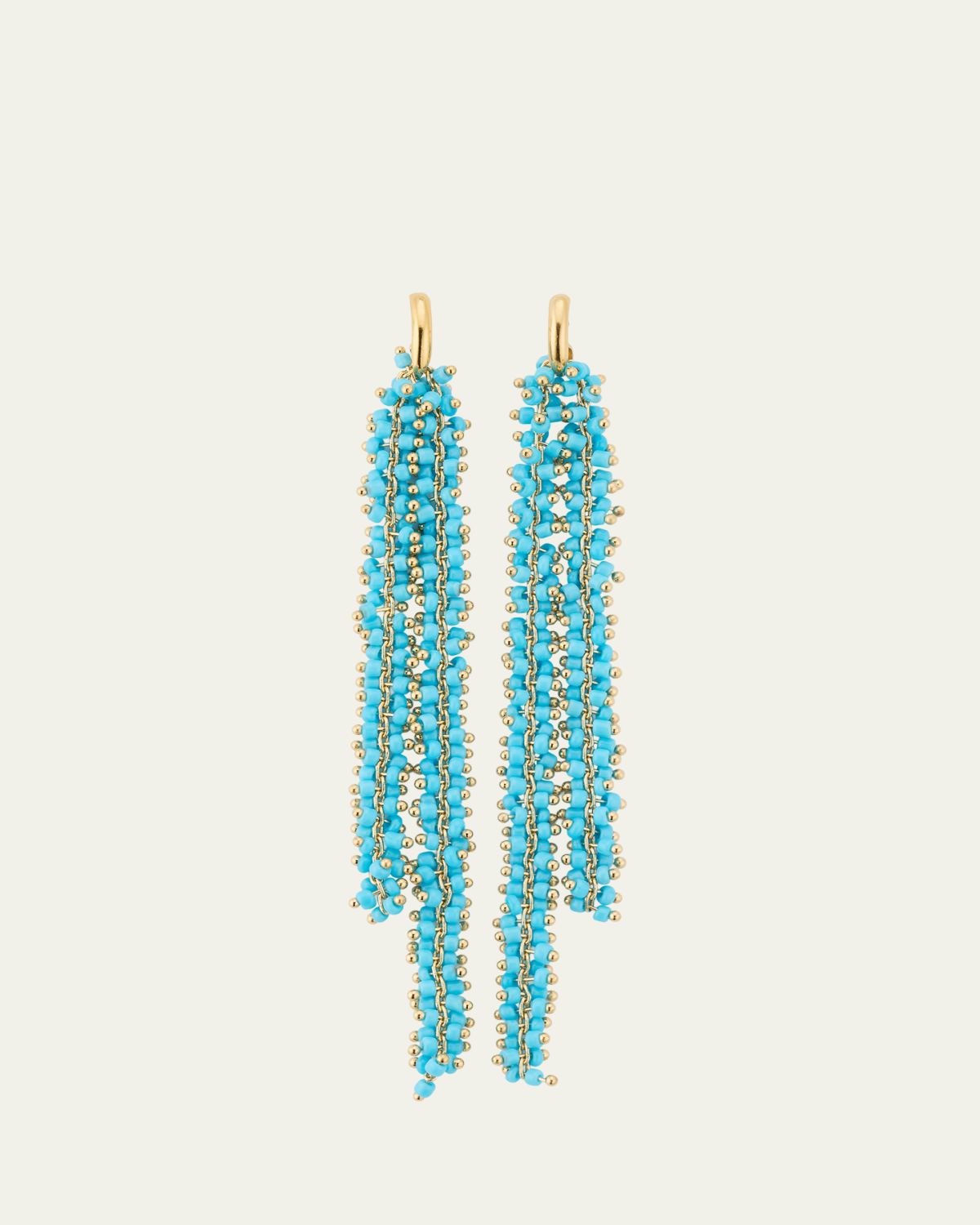Beatriz Palacios Chain Earrings with Glass Beads