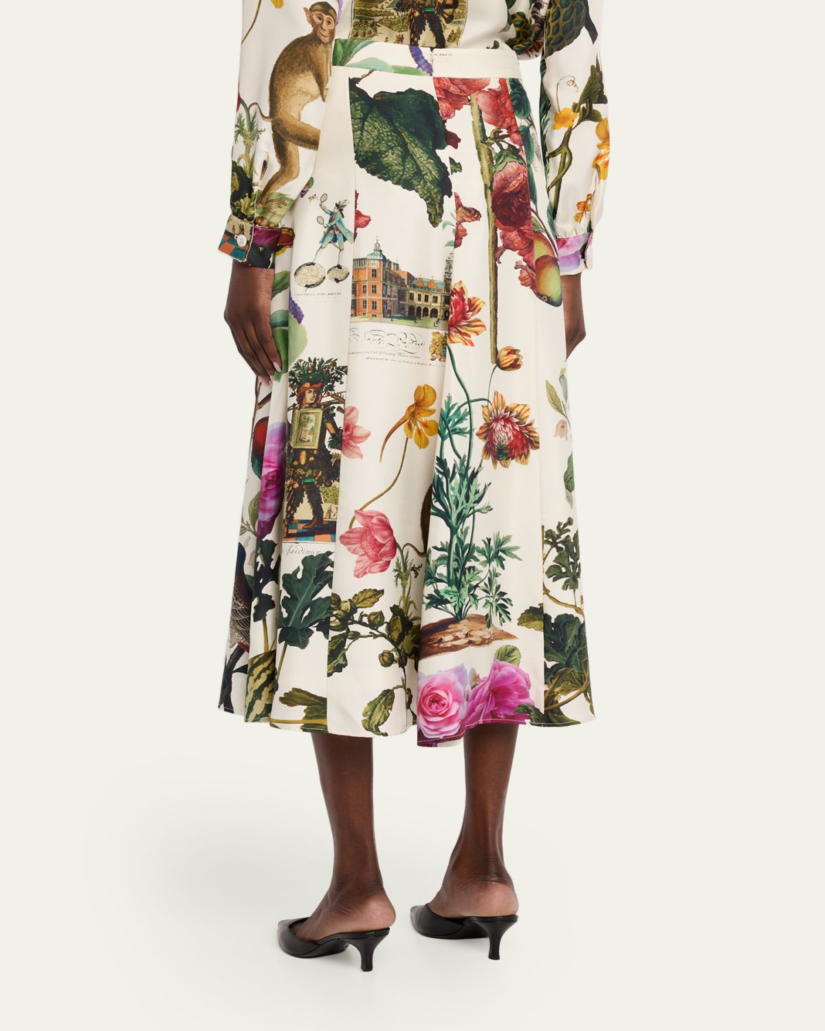 Libertine Hollyhock Silk Midi Tulip Skirt | Thumbnail 3 Libertine Hollyhock Silk Midi Tulip Skirt | Thumbnail 3