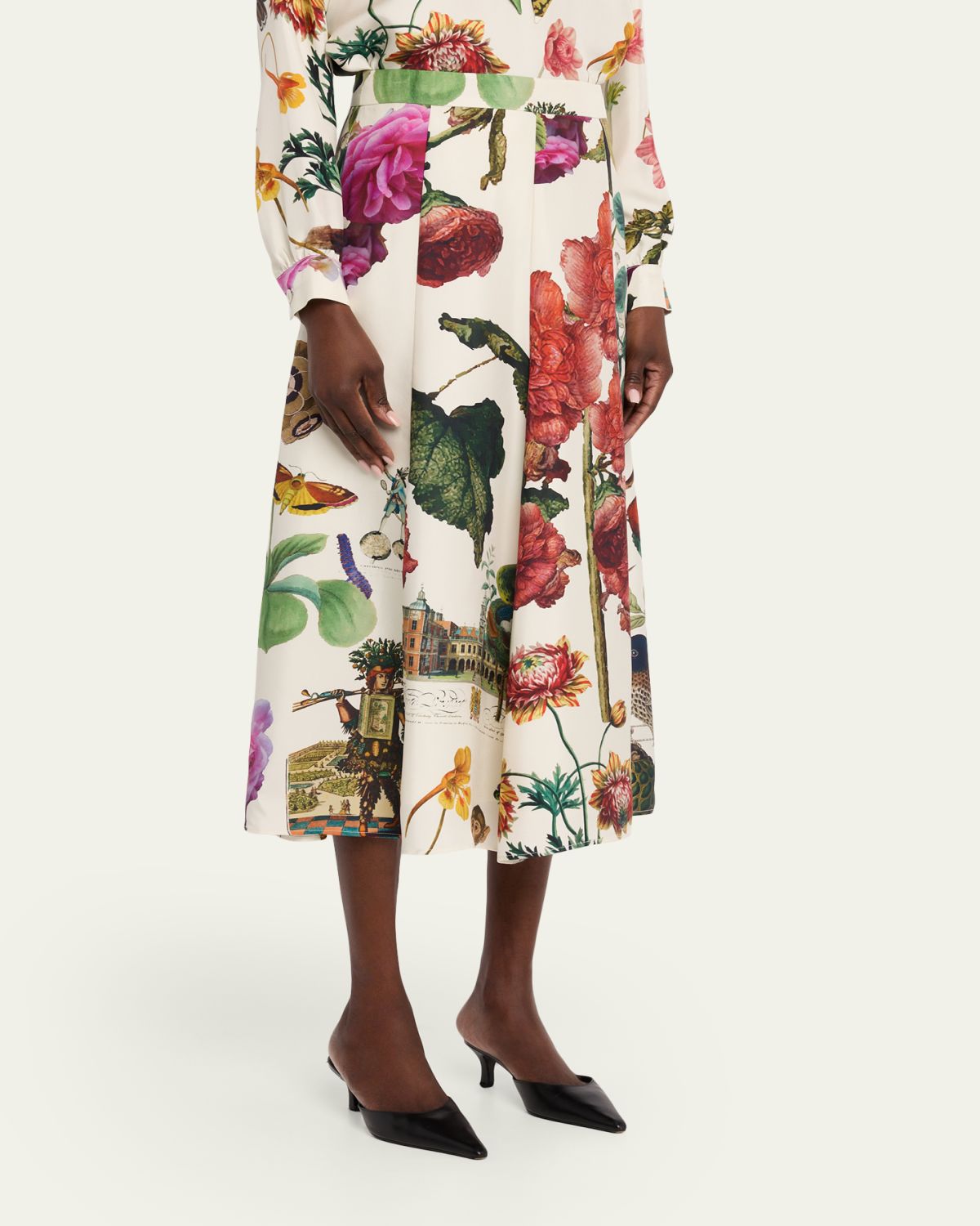 Libertine Hollyhock Silk Midi Tulip Skirt | Thumbnail 4 Libertine Hollyhock Silk Midi Tulip Skirt | Thumbnail 4