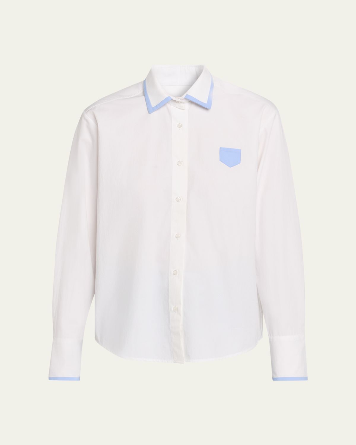 Zomer Mini Pocket Cotton Poplin Button-Down Shirt | Thumbnail 6 Zomer Mini Pocket Cotton Poplin Button-Down Shirt | Thumbnail 6