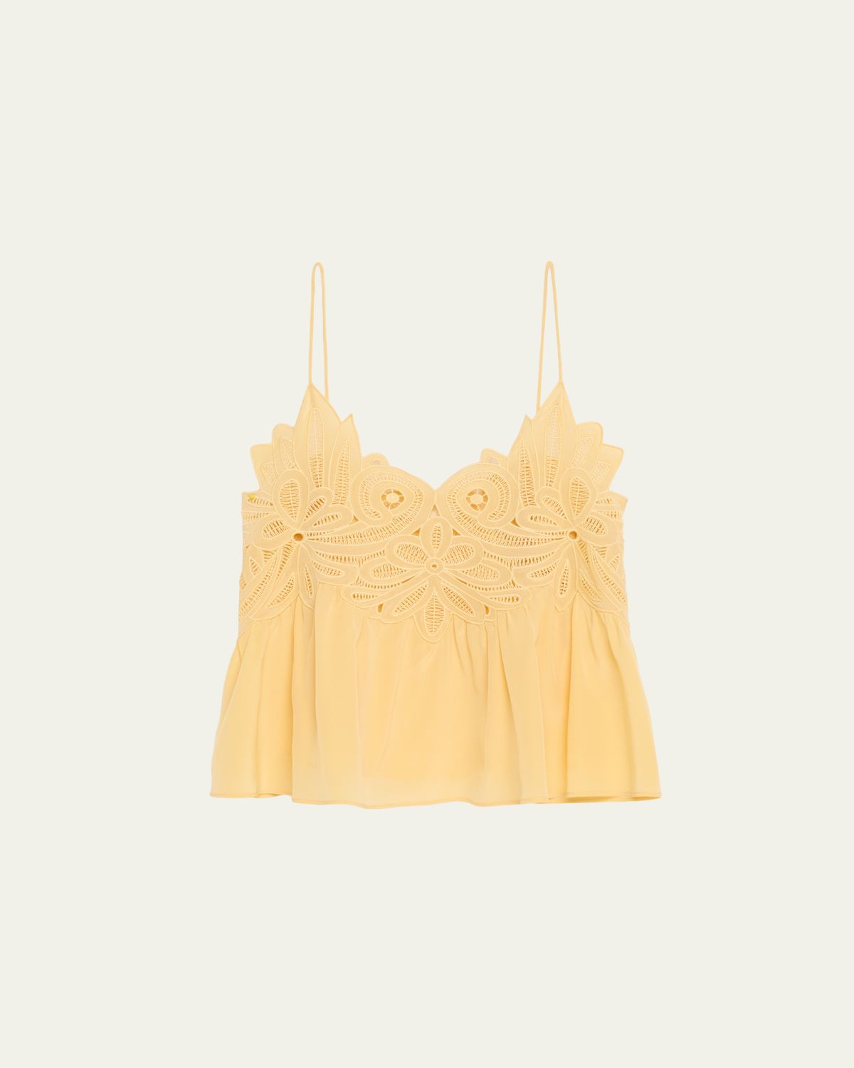 Ulla Johnson Rosie Embroidered Silk Top