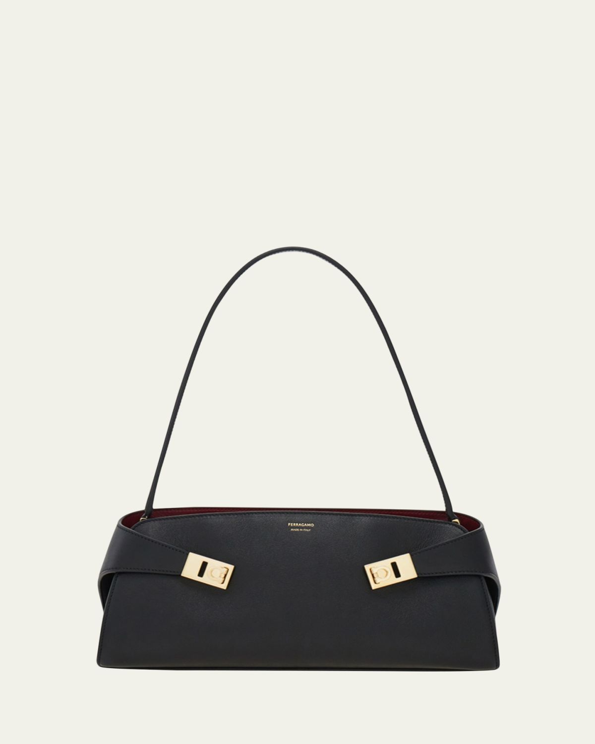 Ferragamo Hug East-West Leather Shoulder Bag | Thumbnail 4 Ferragamo Hug East-West Leather Shoulder Bag | Thumbnail 4