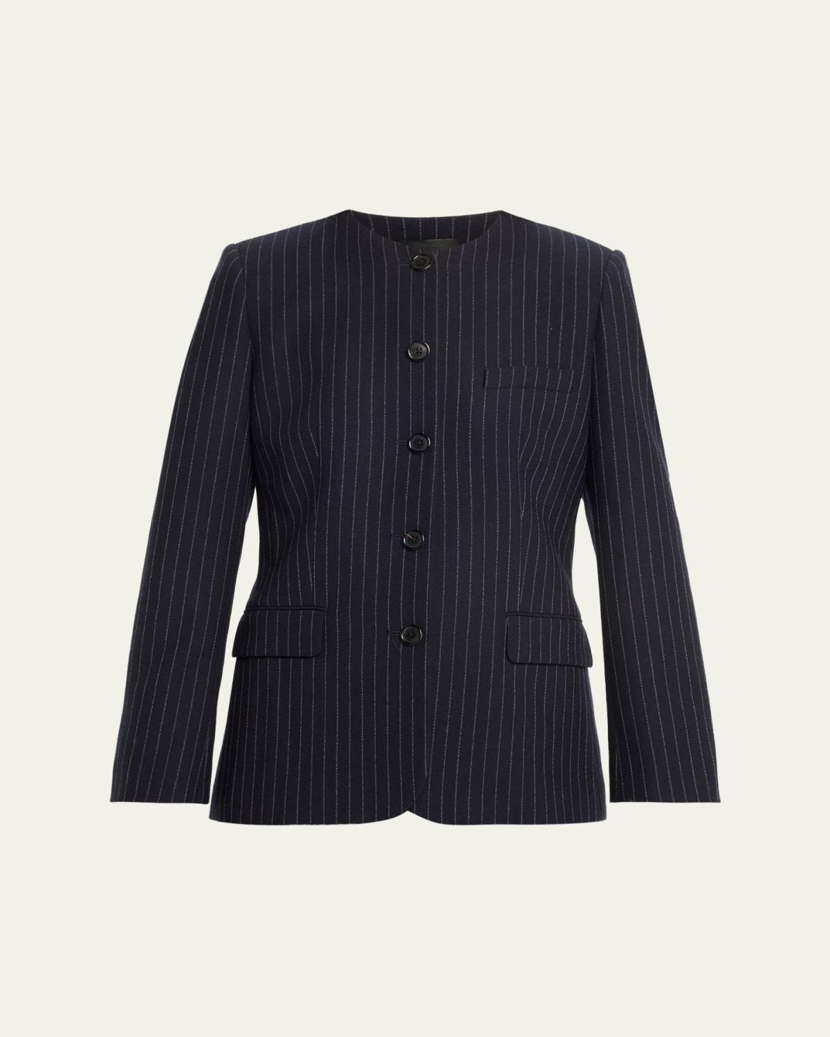 Nili Lotan Gertrude Pinstripe Single-Breasted Jacket