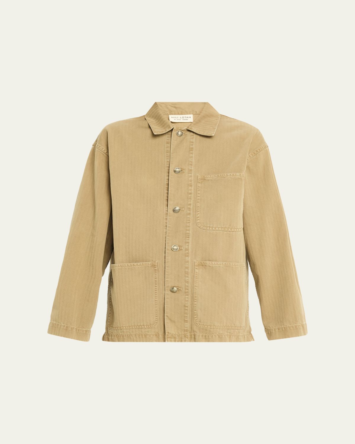 Nili Lotan Franklin Cotton Herringbone Single-Breasted Jacket | Thumbnail 6 Nili Lotan Franklin Cotton Herringbone Single-Breasted Jacket | Thumbnail 6