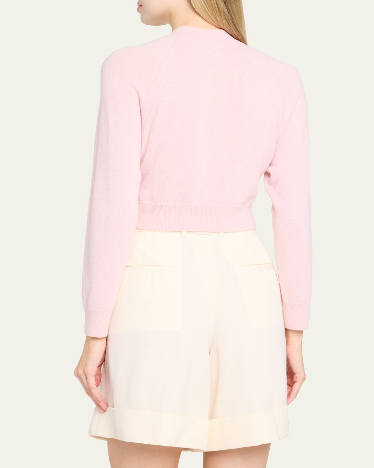 Jil Sander Wool-Cashmere Crop Crewneck Sweater | Thumbnail 3 Jil Sander Wool-Cashmere Crop Crewneck Sweater | Thumbnail 3