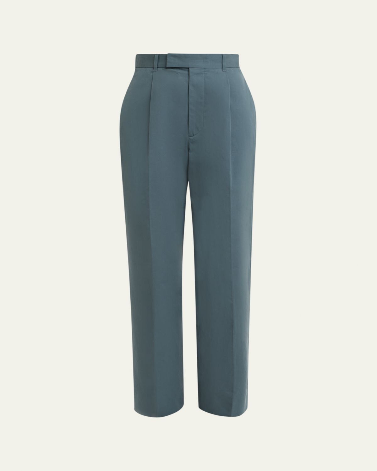 Jil Sander Pleated Cotton Straight-Leg Pants