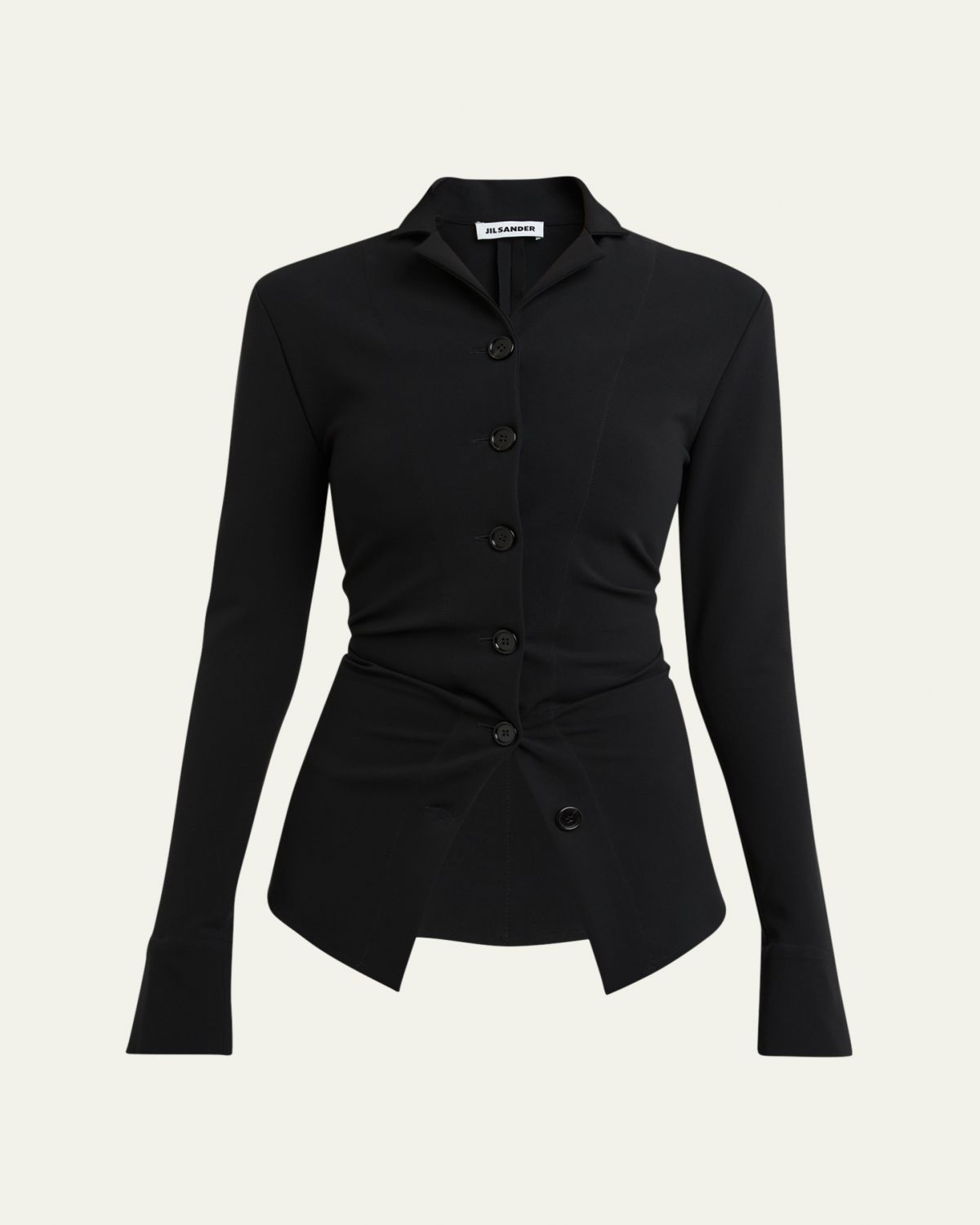 Jil Sander Gathered Slim-Fit Button-Down Shirt