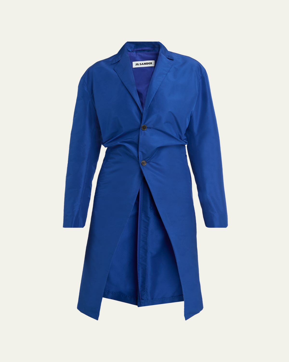Jil Sander Gathered Single-Breasted Coat