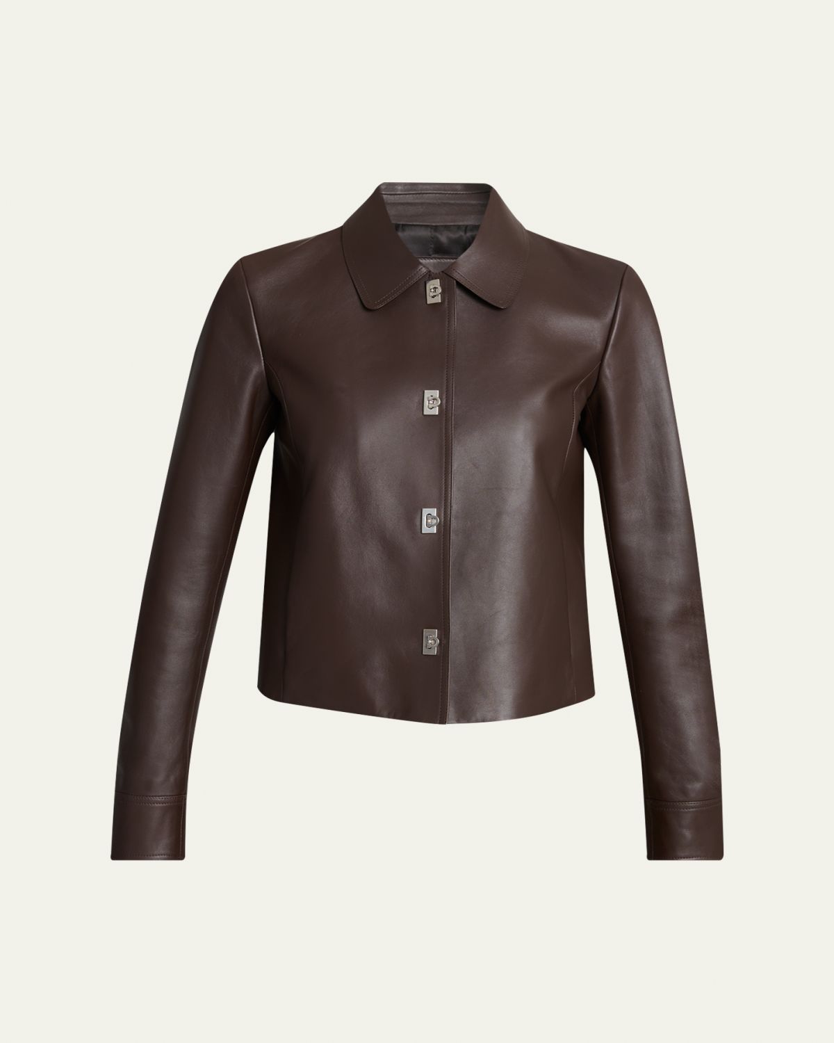 Ferragamo Nubuck Leather Gancini Single-Breasted Jacket | Thumbnail 6 Ferragamo Nubuck Leather Gancini Single-Breasted Jacket | Thumbnail 6