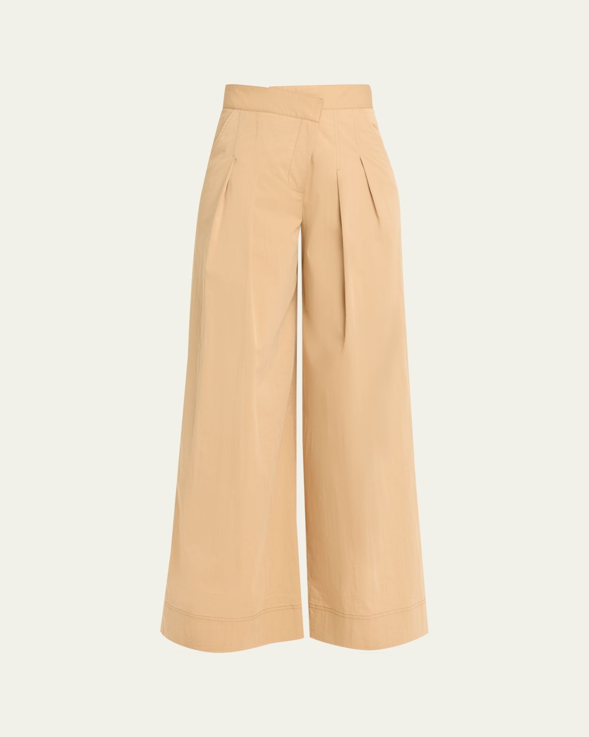 Veronica Beard Heron Pleated Wide-Leg Pants
