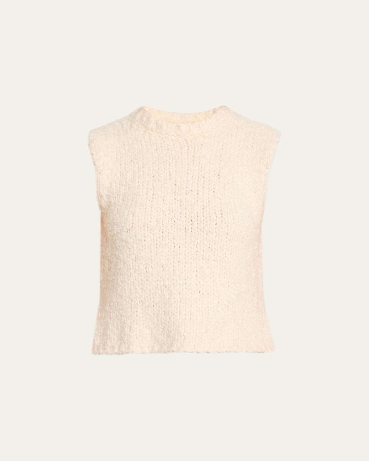 Adam Lippes Gwen Brushed Silk Knit Sleeveless Top