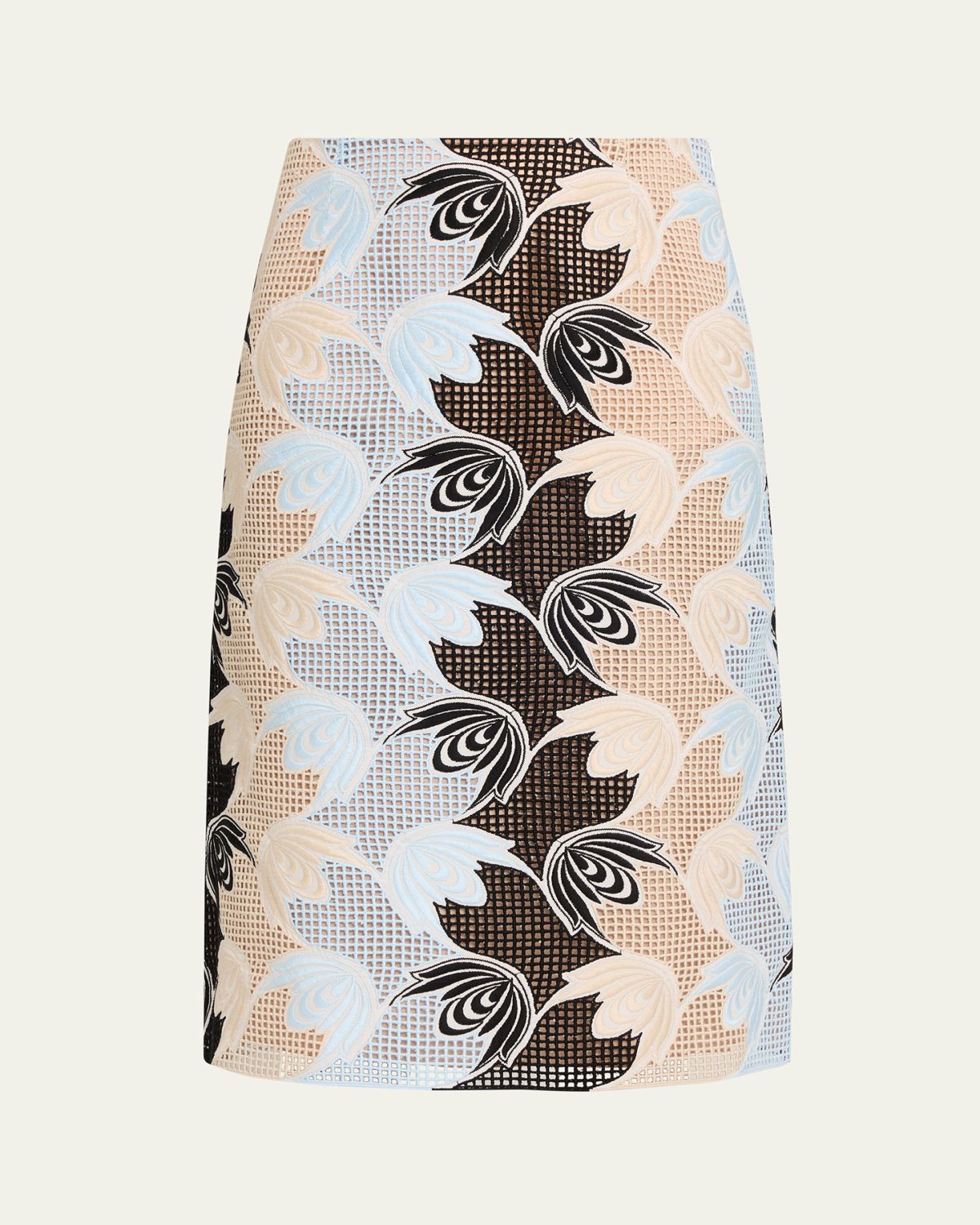 Marni Floral Embroidered Midi Skirt
