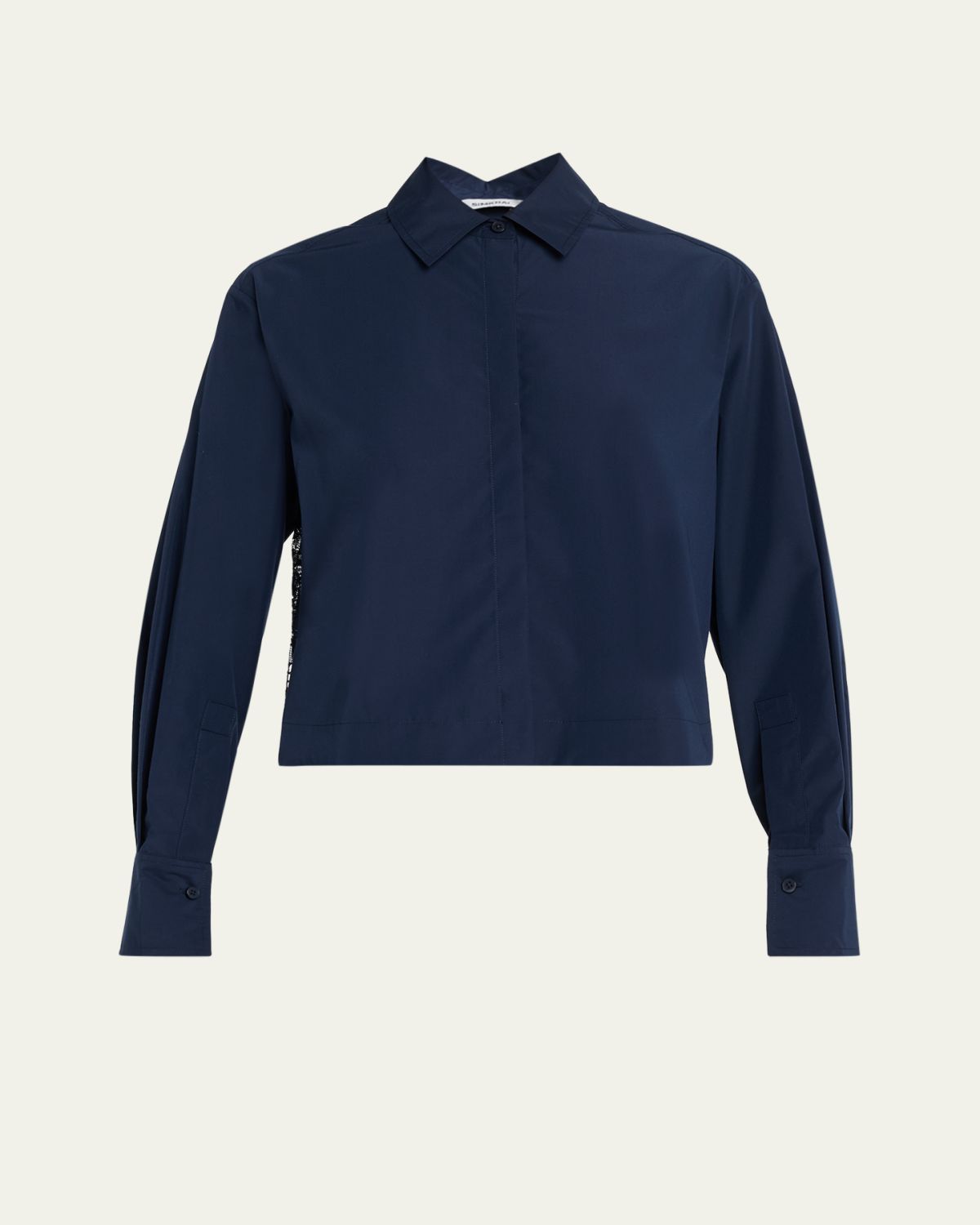 SIMKHAI Kacey Cotton Lace Long-Sleeve Top