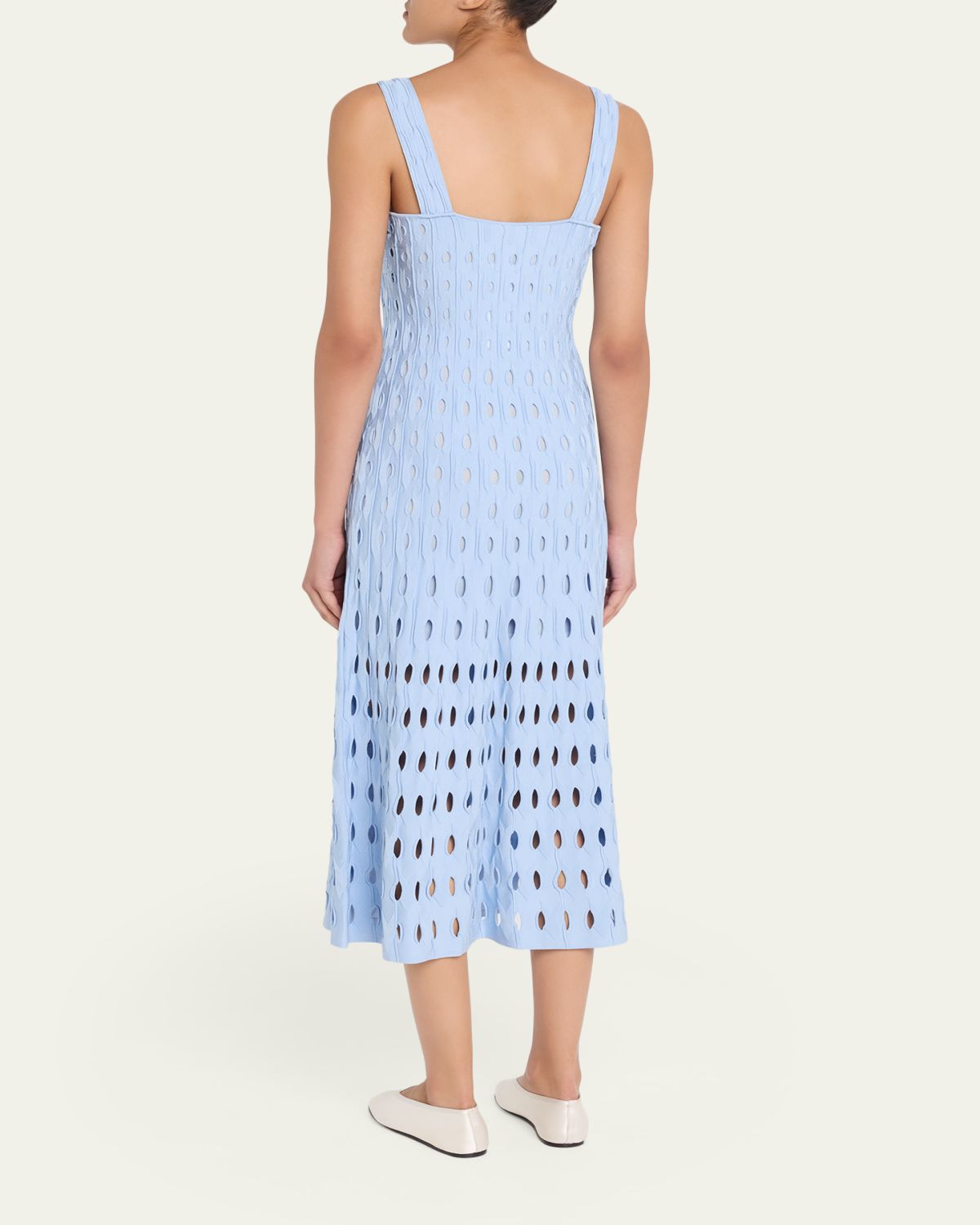 SIMKHAI Christina Knit Twist-Front Midi Dress | Thumbnail 3