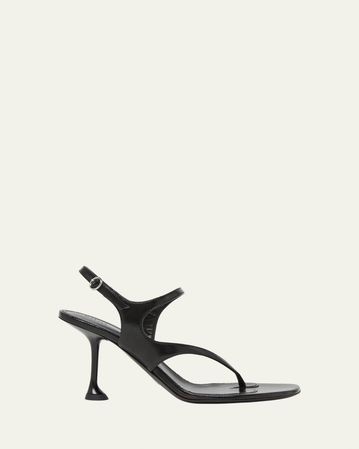 Proenza Schouler Tee Asymmetric Leather Thong Sandals