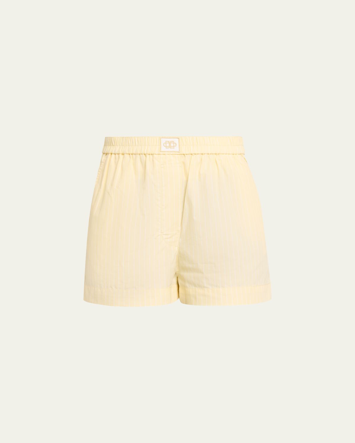 SIMKHAI Sarah Stripe Cotton Boxer Shorts