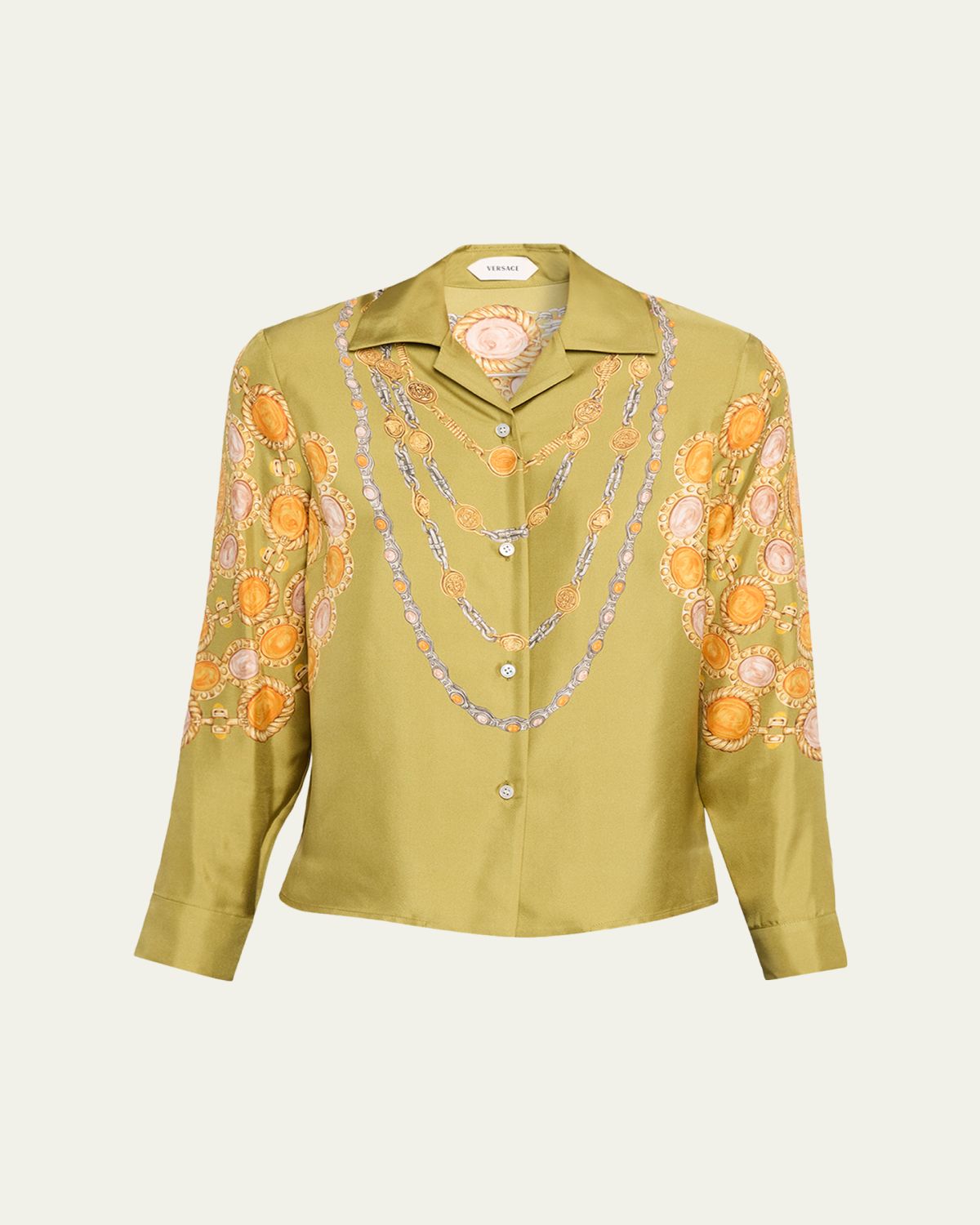 Versace Printed Silk Twill Shirt
