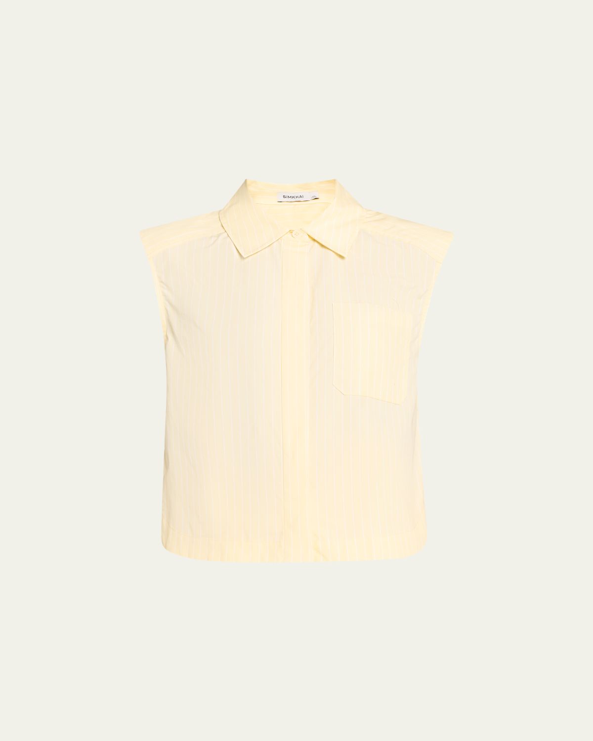 SIMKHAI Winslow Stripe Cotton Crop Top