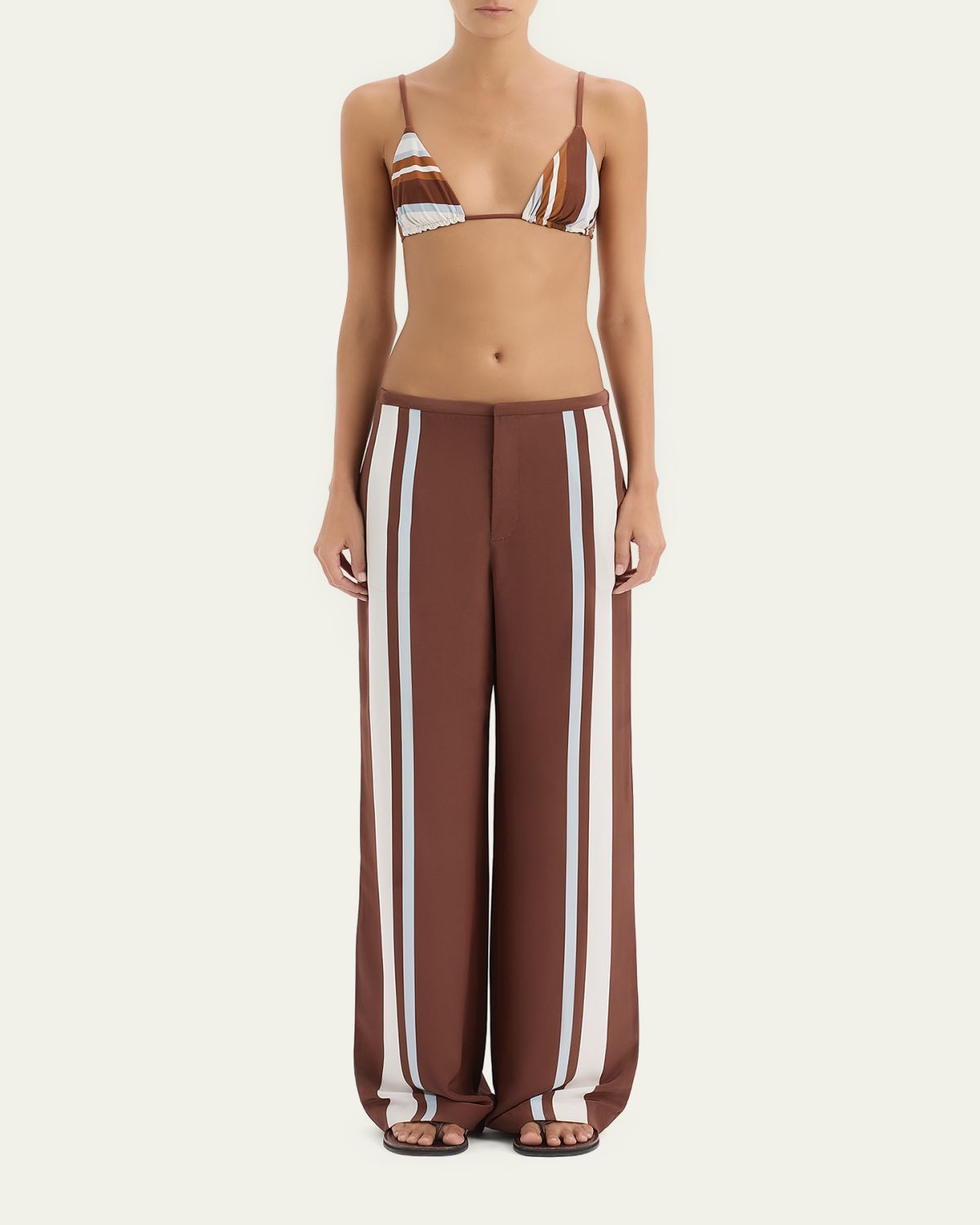 SIR Marais Striped Silk Crepe Trousers | Thumbnail 2 SIR Marais Striped Silk Crepe Trousers | Thumbnail 2