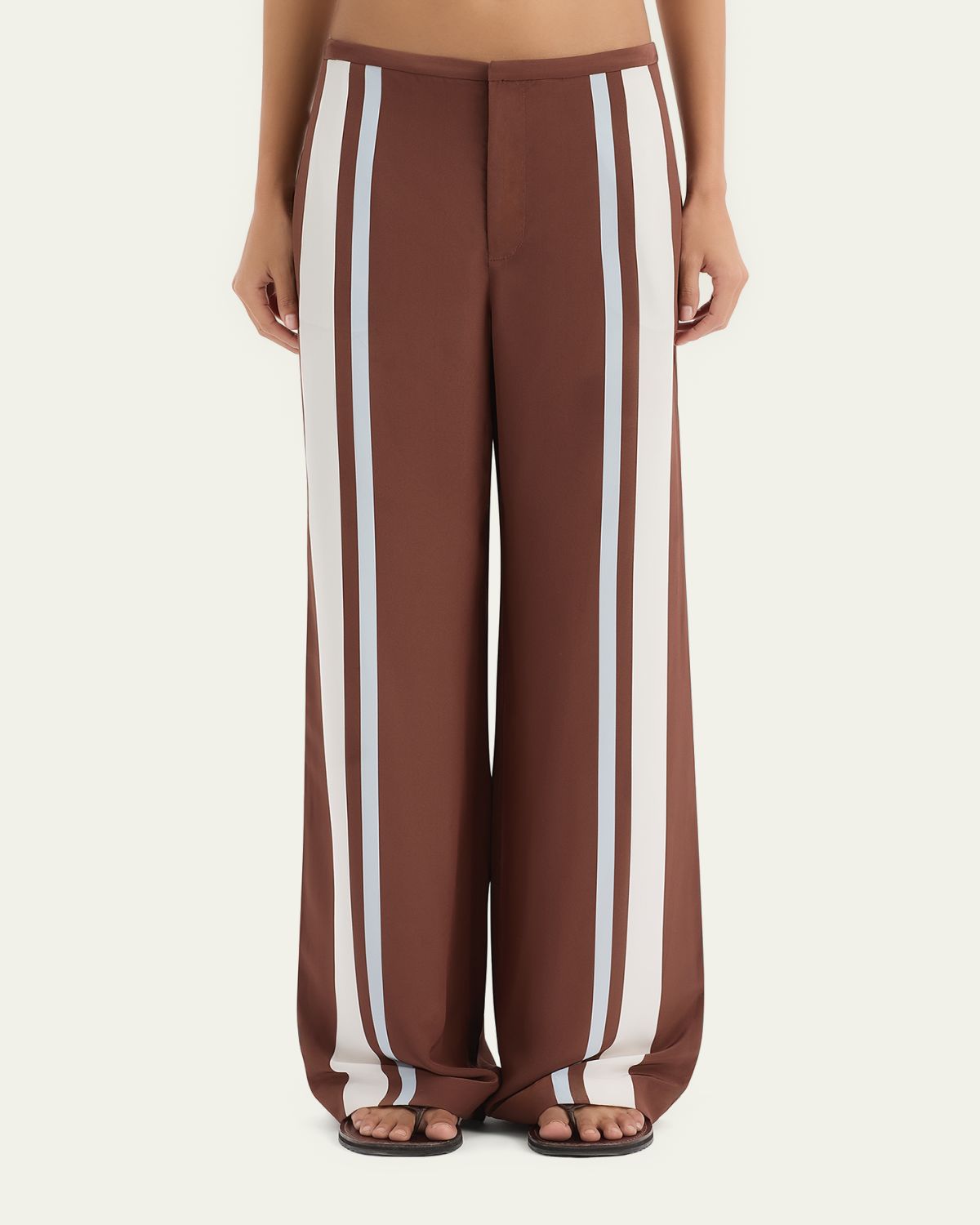 SIR Marais Striped Silk Crepe Trousers | Thumbnail 4 SIR Marais Striped Silk Crepe Trousers | Thumbnail 4