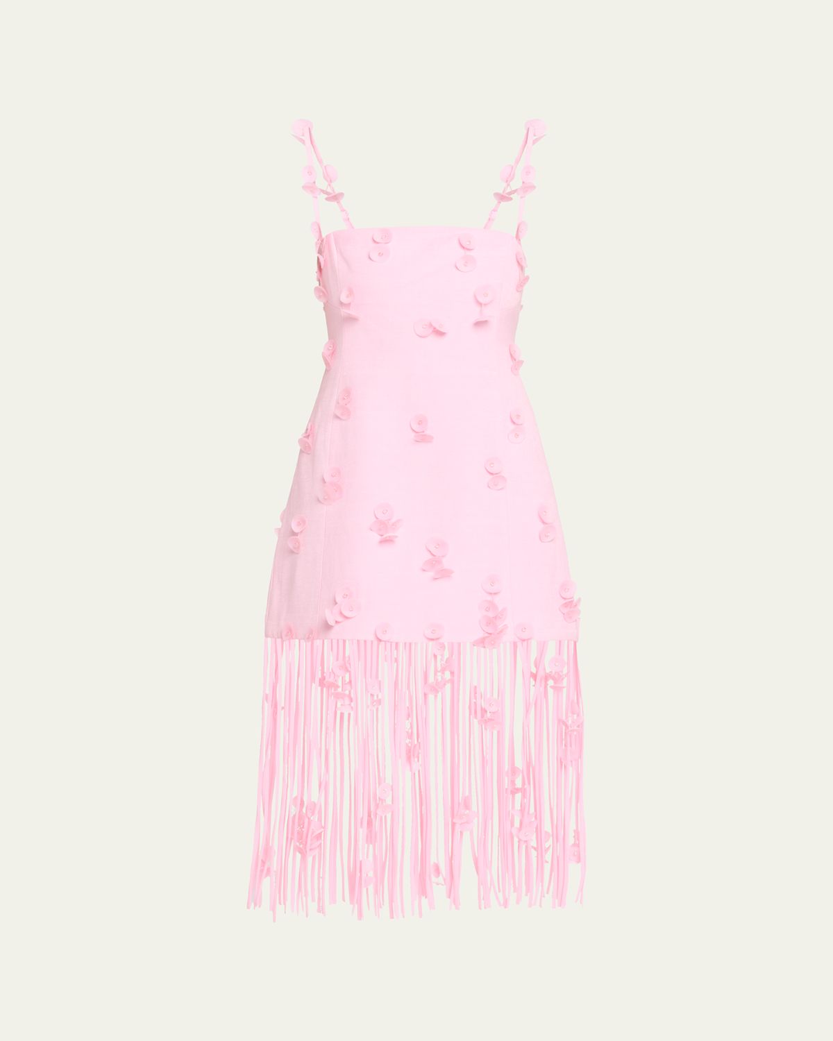 SIMKHAI Juliana Floral Fringe Midi Dress