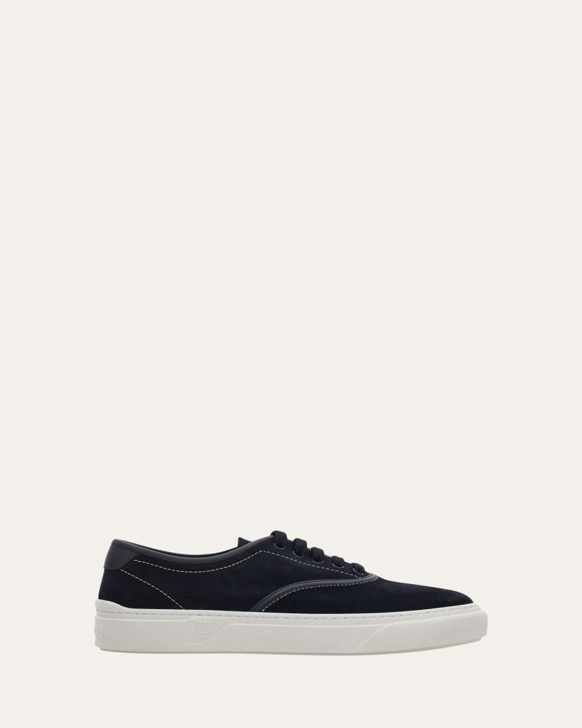 Ferragamo Men's Sunset Suede Low-Top Sneakers | Thumbnail 5 Ferragamo Men's Sunset Suede Low-Top Sneakers | Thumbnail 5