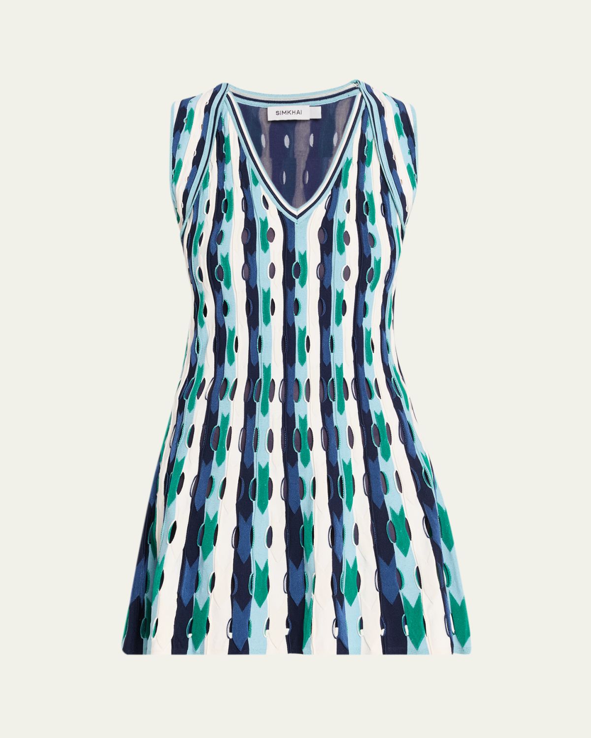 SIMKHAI Langley Cut-Out Knit Mini Dress