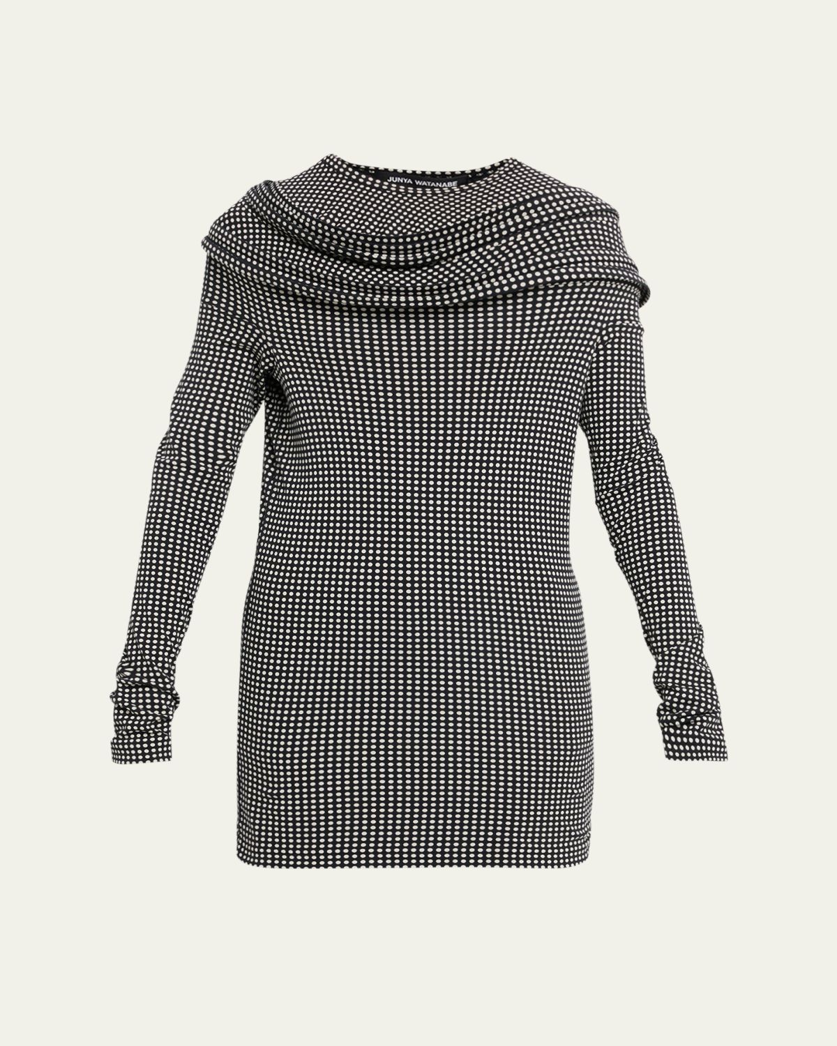 Junya Watanabe Polka-Dot Jersey Long-Sleeve T-Shirt