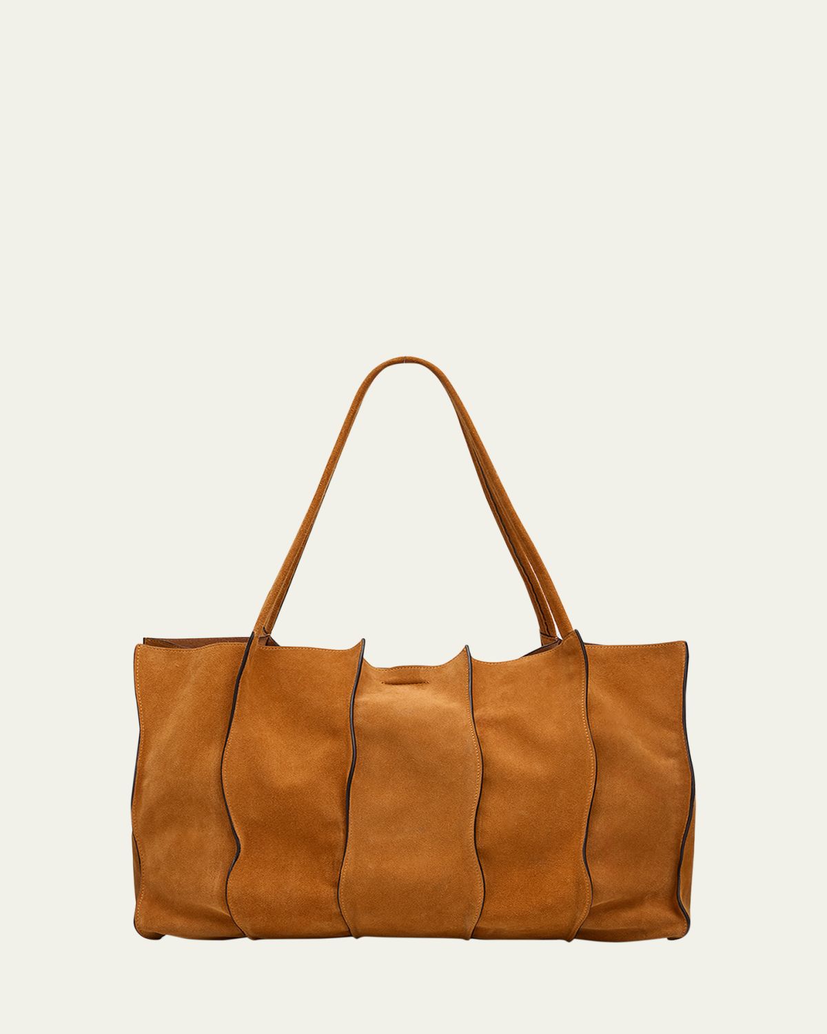 Ulla Johnson Adria Large Wavy Suede Tote Bag