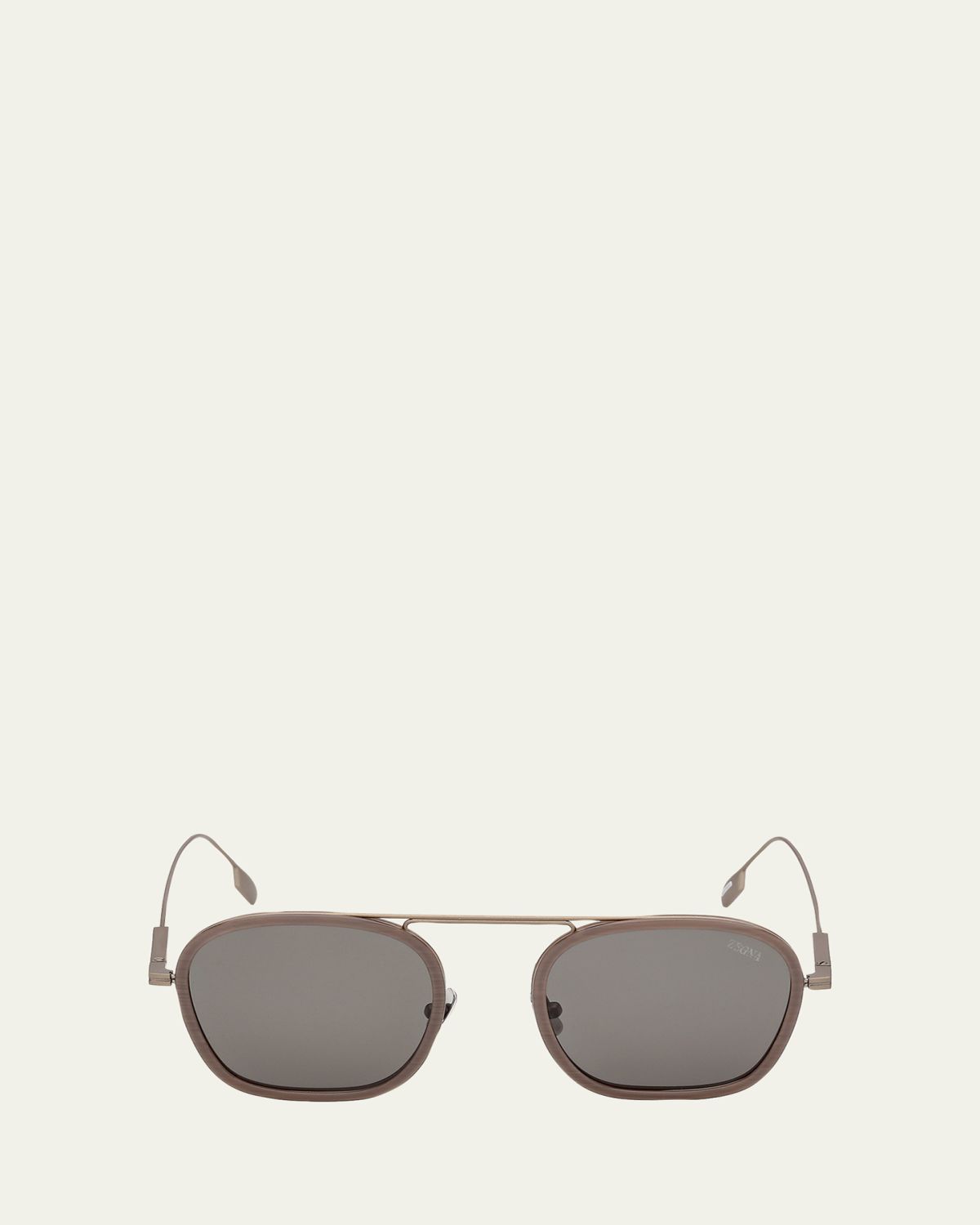 ZEGNA Orizzonte I Titanium Aviator Sunglasses