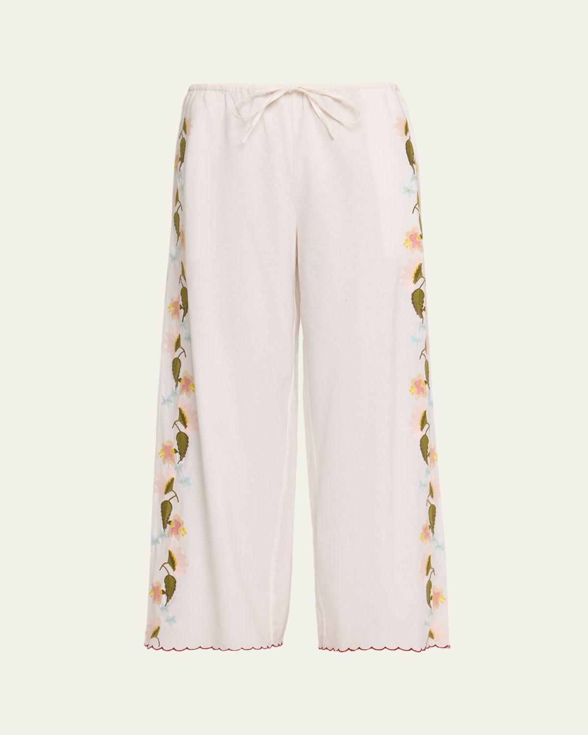 Ciao Lucia Ermmano Embroidered Drawstring Pants