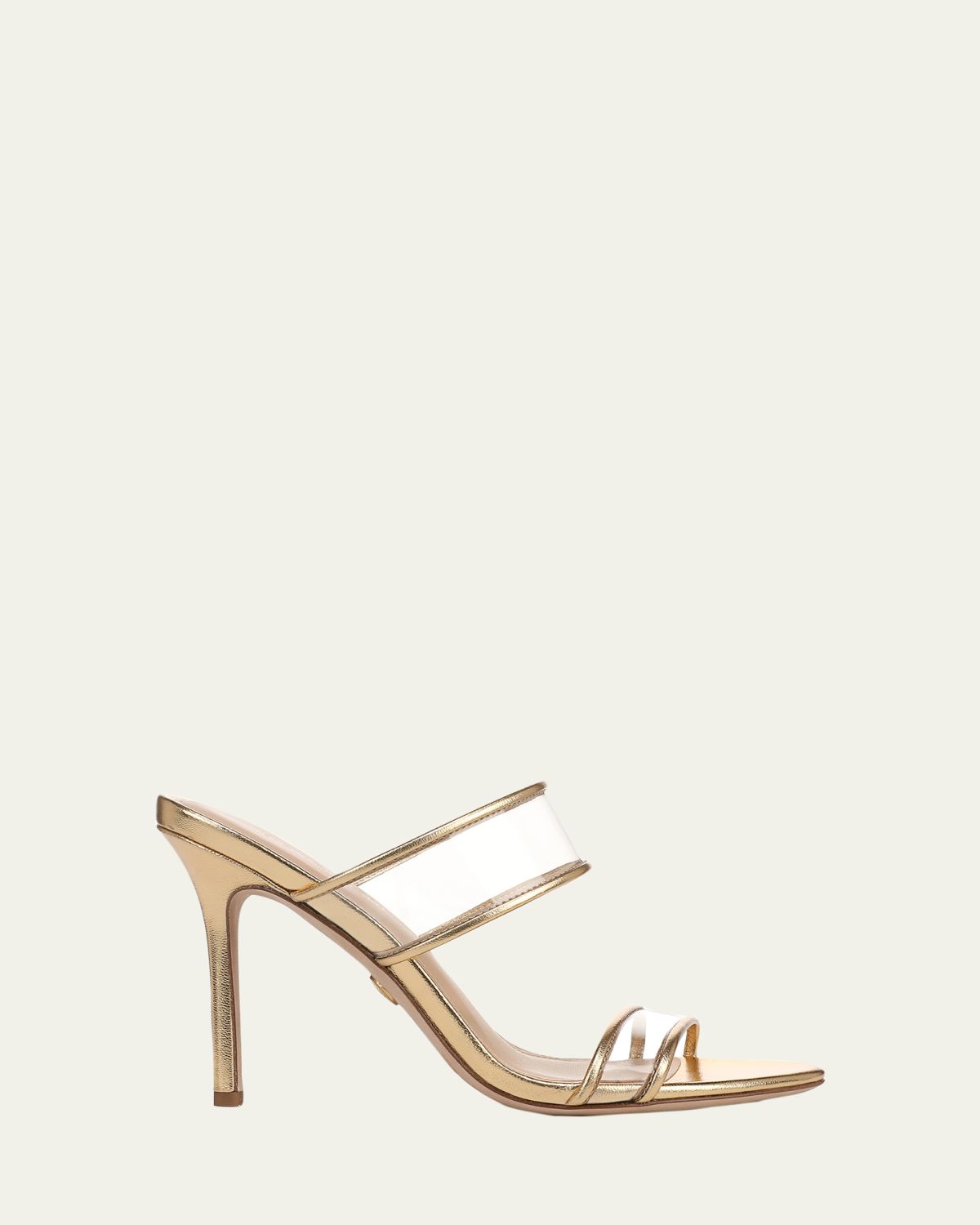 Veronica Beard 95mm Asha Metallic Leather Piping Jelly Sandals