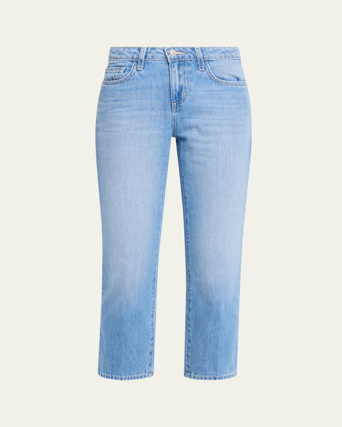 L 'Agence Thalina Mid-Rise Slouchy Straight Jeans