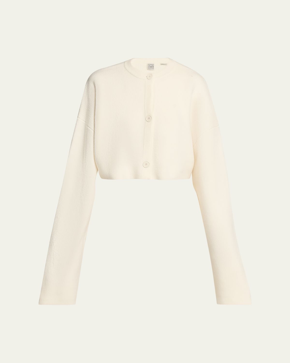 Toteme Cropped Oversized Wool Cardigan