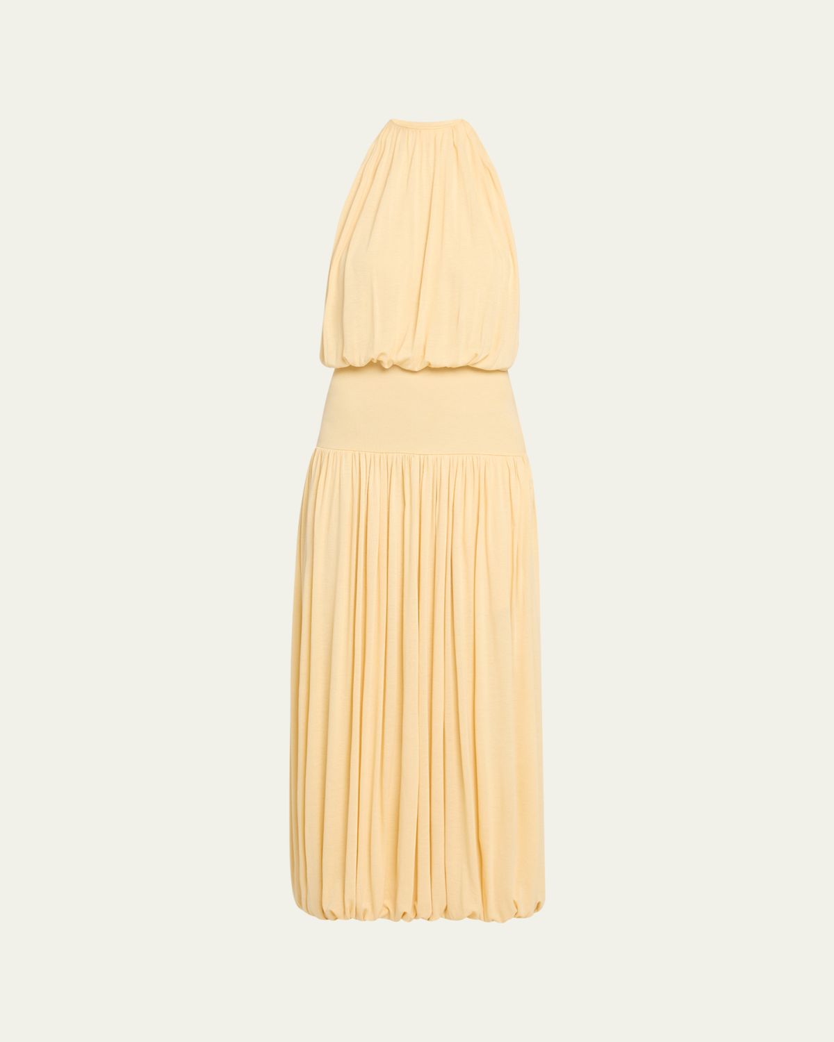 Toteme Soft Gathered Halter Midi Bubble Dress