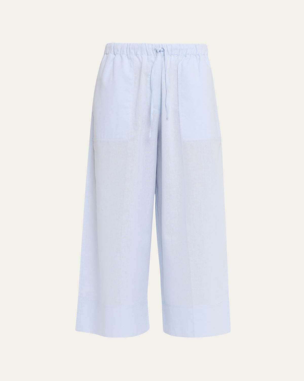 Toteme Cotton-Linen Wide-Leg Drawstring Summer Trousers | Thumbnail 6 Toteme Cotton-Linen Wide-Leg Drawstring Summer Trousers | Thumbnail 6