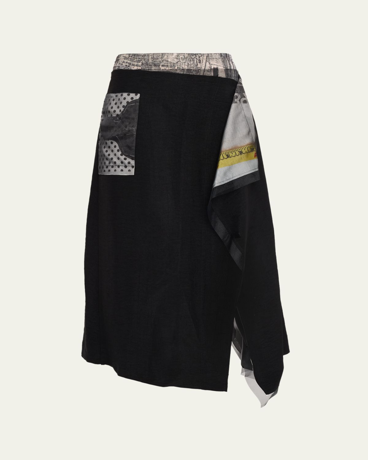 Jason Wu Collection Collage Print Deconstructed Midi Wrap Skirt