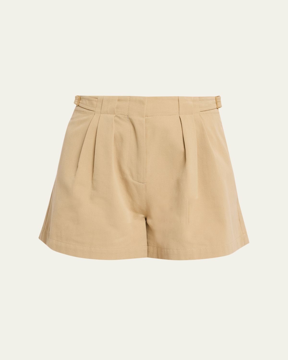 Ulla Johnson Kira Pleated Cotton Shorts